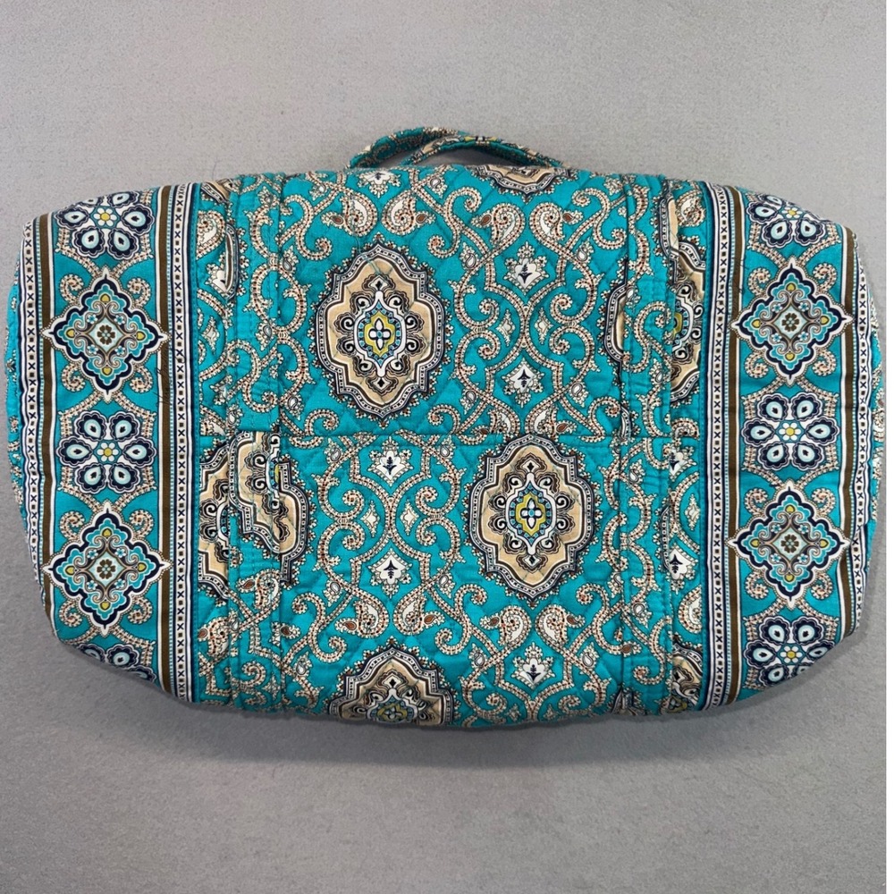 Vera Bradley Retired Totally Turquoise Small Original Duffel Bag - Picture 4 of 10